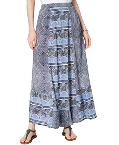 Mixed-Print Maxi Skirt