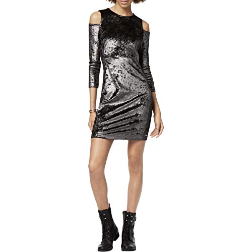 Armani Exchange Women's Cold-Shoulder Velvet Dress