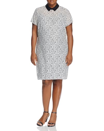 Michael Kors Contrast Collar Lace Dress