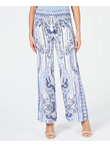 INC Printed Drawstring Wide-Leg Pants
