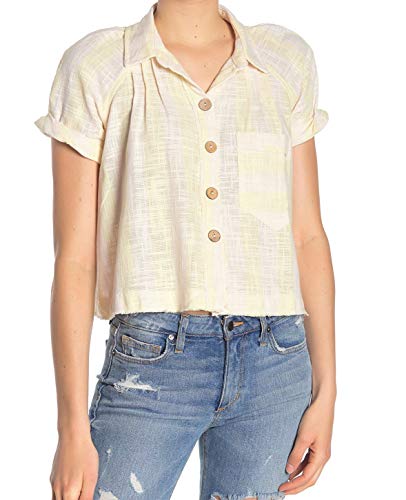Free People Away At Sea Striped Frayed Hem Shirt