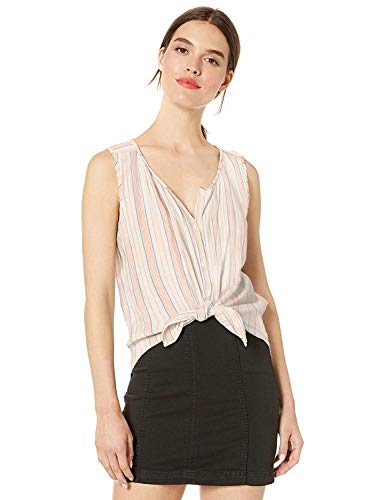 Lucky Brand Women's Striped Sleeveless Shirt, Multi, XL