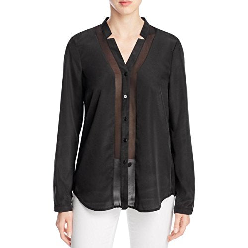 Finity Womens Sheer Long Sleeves Casual Top
