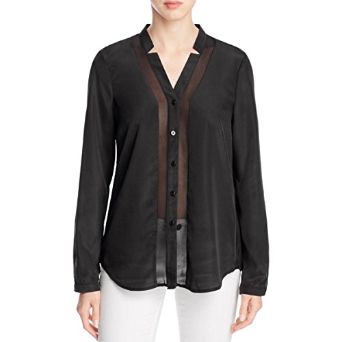 Finity Womens Sheer Long Sleeves Casual Top