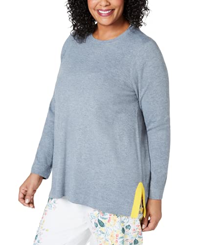Plus Size Colorblocked-Detail Sweater