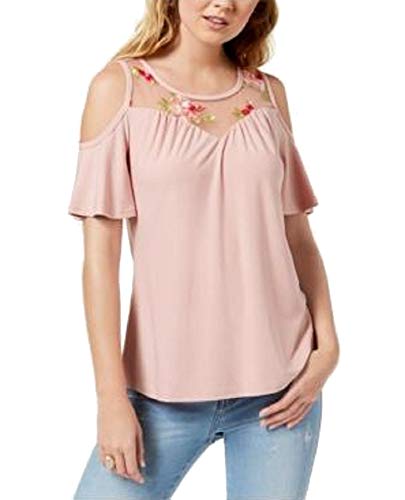 by Ikeddi Juniors' Embroidered Cold-Shoulder Top