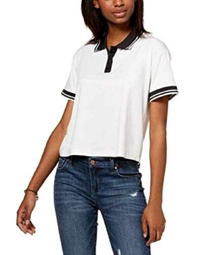 Juniors' Striped Contrast Polo
