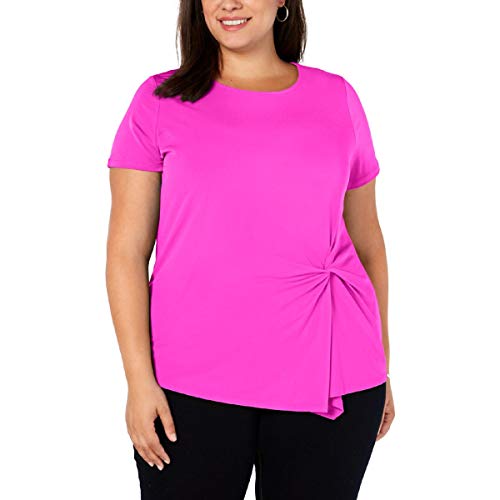 INC Plus Size Twisted Asymmetrical Top