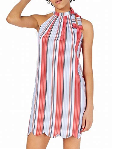 Striped Tie-Neck Dress