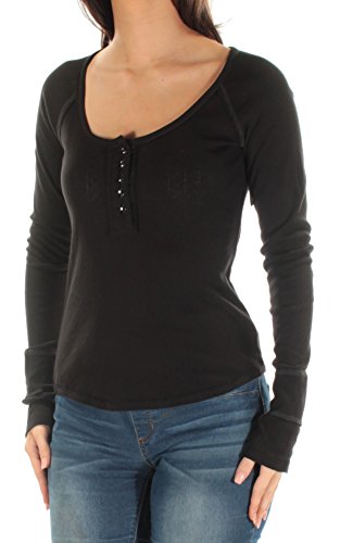 Free People Womens Sugar And Spice Lightweight T-Shirt Henley Top