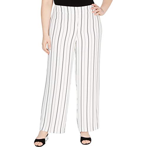 Trendy Plus Size Striped Wide-Leg Pants