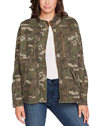 Embellished Camo-Print Jacket