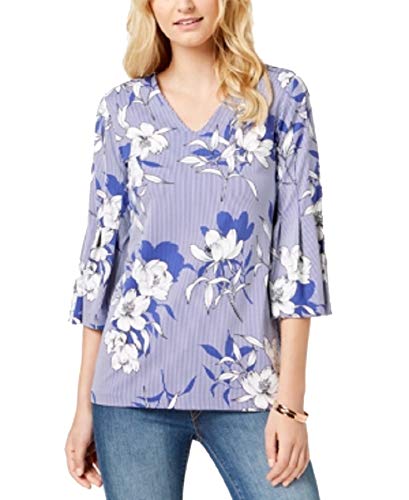 Printed Bell-Sleeve Top
