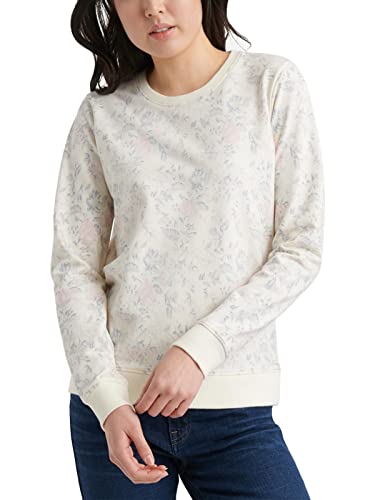Cotton Floral-Print Crew Pullover Sweatshirt