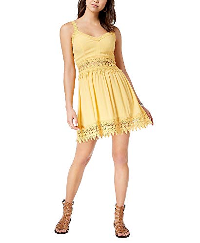 Juniors' Crochet-Trim Dress