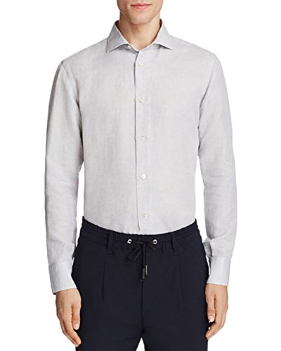 Linen Cotton Regular Fit Button-Down Shirt