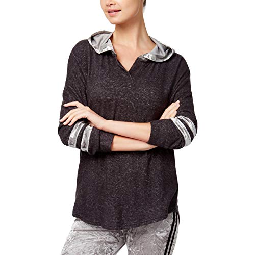 Juniors' Velvet-Trim Cozy Hoodie