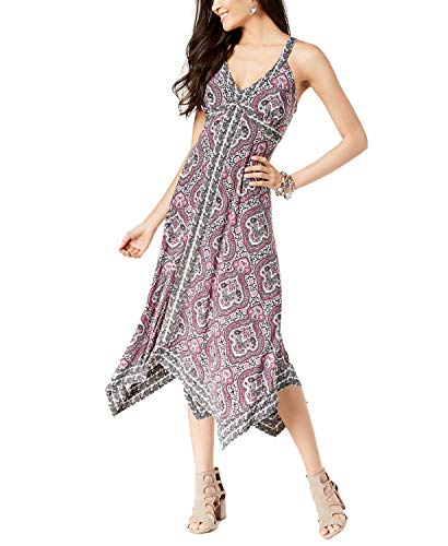 INC International Concepts Printed Handkerchief-Hem Midi Dress (Paisley, S)