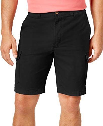 Club Room Men's 10" Cargo Shorts (Black, 33)