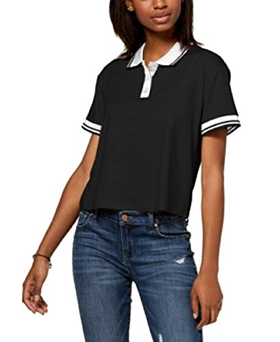 Juniors' Striped Contrast Polo