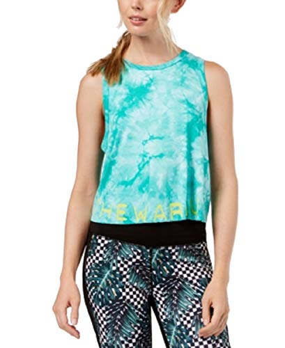 Jessica Simpson The Warmup Juniors Tie Dyed Logo Crop Tank Top