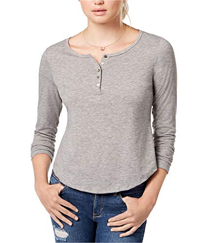 Juniors' Ruffled Cutout Henley