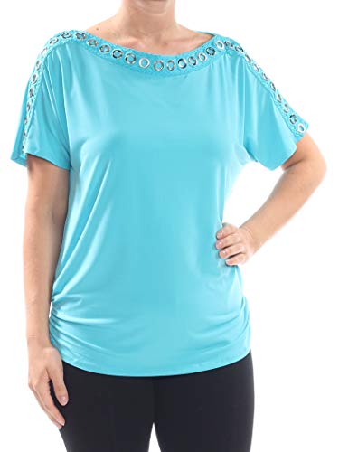 Grommet-Trim Ruched Top