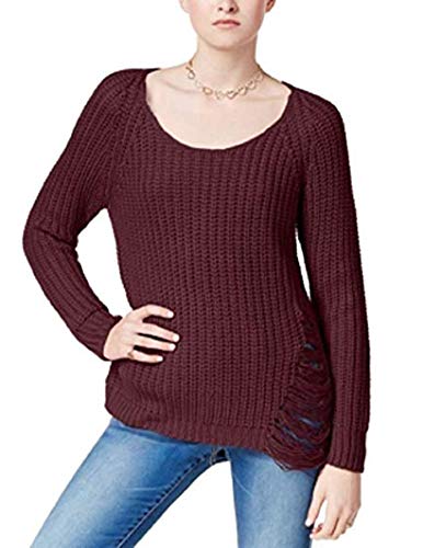 Juniors' Ripped Sweater