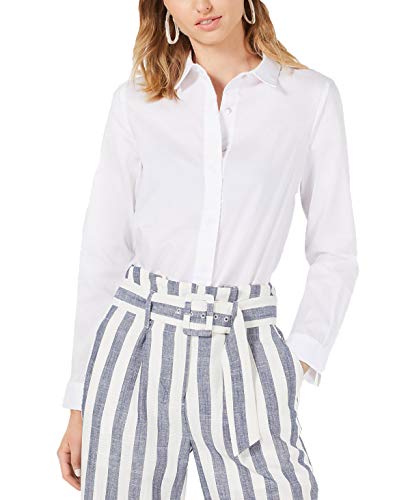 Floral-Lace-Back Button-Up Shirt