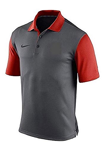 Nike Men's Pre-Season Polo Shirt 747988 656 University Red Dark Grey Size S