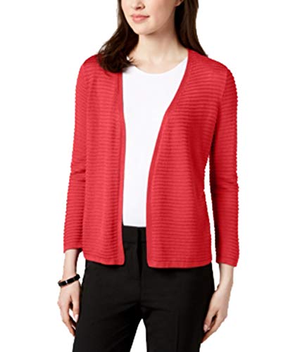 Textured Ottoman-Ribbed Cardigan