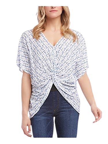 Karen Kane Floral Print Twist Front Top