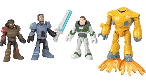 Mattel Lightyear Toys Imaginext Figure Set Disney and Pixar Lightyear Jr. ZAP Patrol Multipack with Buzz Lightyear Toy for Preschool Kids Ages 3+ Years