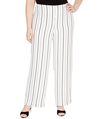 Trendy Plus Size Striped Wide-Leg Pants