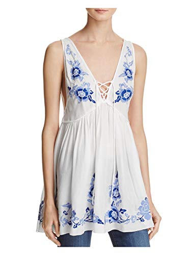 Free People Aida Embroidered Slip Tunic