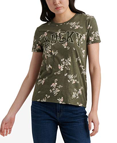 Cotton Floral-Print Logo T-Shirt