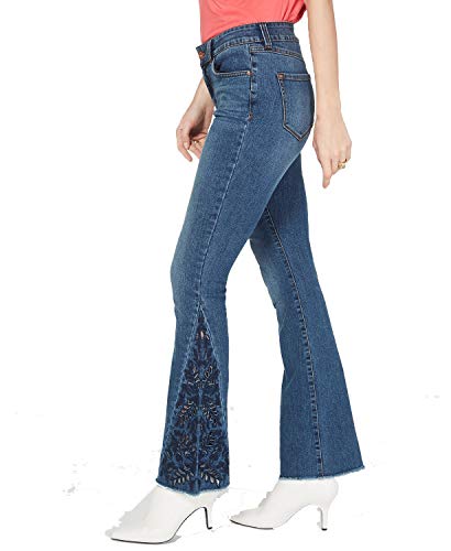 I.N.C. Petite Embroidered Boot-Cut Jeans