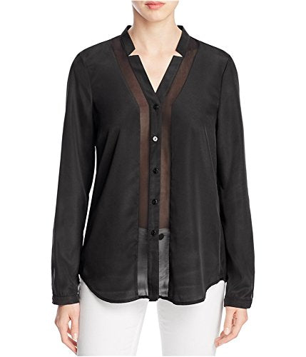 Finity Womens Sheer Long Sleeves Casual Top