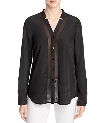 Finity Womens Sheer Long Sleeves Casual Top