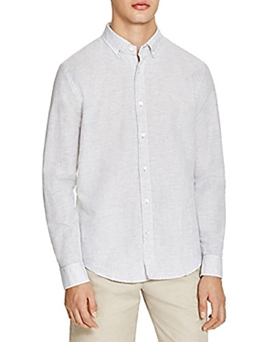 Linen-Cotton Regular Fit Button-Down Shirt