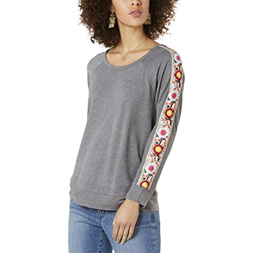 Embellished-Sleeve Top
