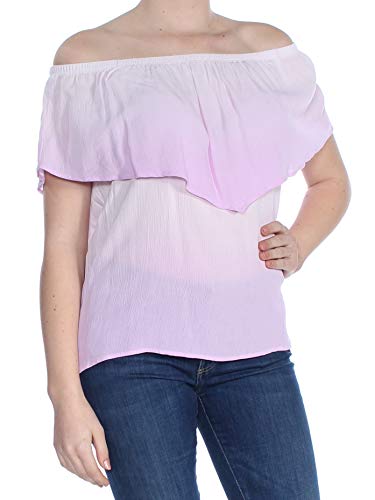 Juniors' Off-The-Shoulder Flounce Top
