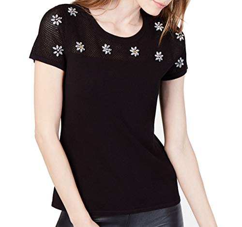 INC Embellished Short-Sleeve Sweater