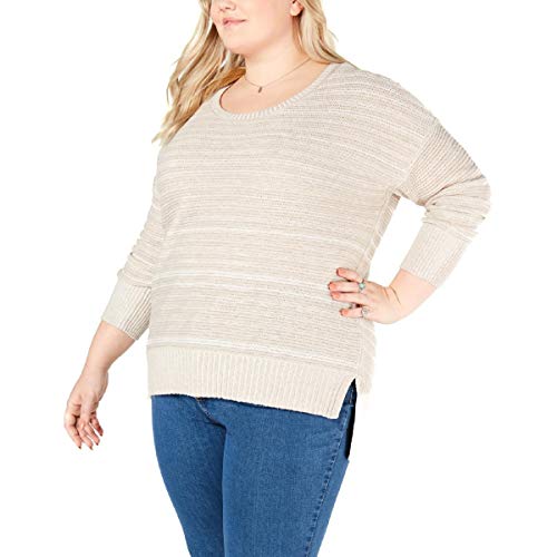 Plus Size High-Low Drop-Shoulder Sweater