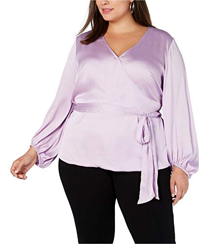 I.N.C. Plus Size Belted Blouson-Sleeve Top