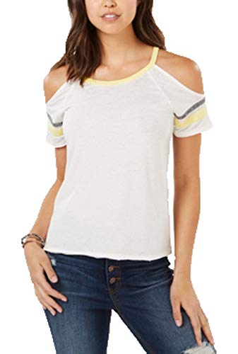 Juniors' Cold-Shoulder Football T-Shirt