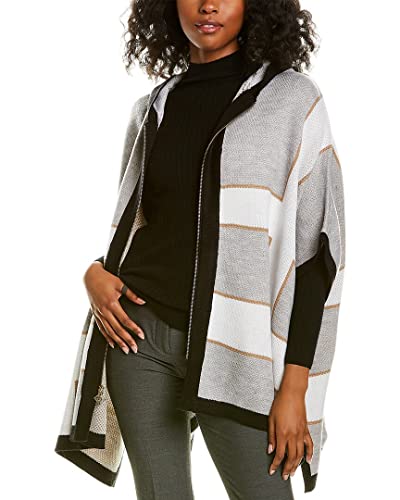Anne Klein Womens Hooded Sweater Cape