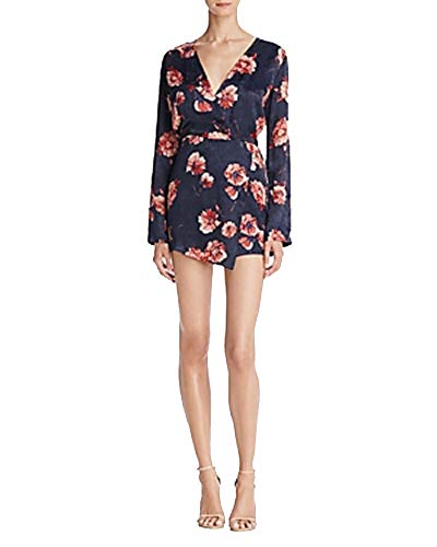 Cotton Candy La Floral Print Skort-Overlay Romper