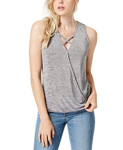 Criss-Cross Surplice Tank Top