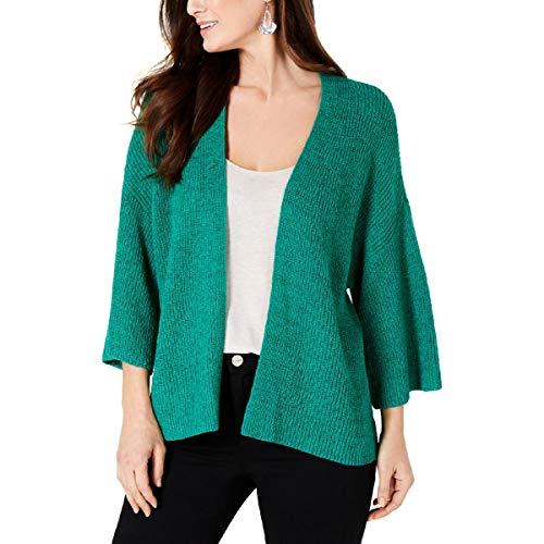 Draped Kimono-Sleeve Cardigan
